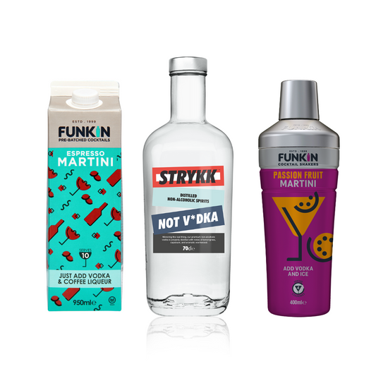 SPECIAL OFFER: Strykk Not Vodka, Funkin Expresso Martini and Funkin Pornstar Martini Cocktail Bundle